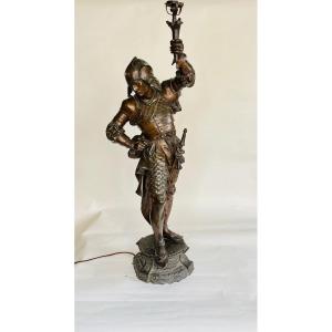 Large Spelter Porte Torchère.